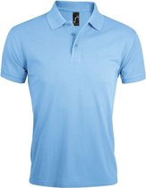 SOLS Heren Prime Pique Poloshirt met korte mouwen (Hemelsblauw)