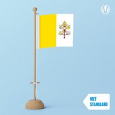 Tafelvlag Vaticaanstad 10x15cm | met standaard
