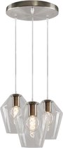 Olucia Pepita - Hanglamp - Chroom/Transparant - E27