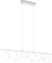 LED Hanglamp - Hangverlichting - Nitron Soba - 18W - Natuurlijk Wit 4000K - Rechthoek - Mat Wit - Aluminium