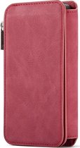 Caseme 007 Telefoonhoesje geschikt voor Apple iPhone 12 Mini Hoesje Uitneembare 2in1 Bookcase Portemonnee - Rood