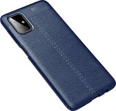 Mobigear Hoesje geschikt voor Samsung Galaxy M51 Telefoonhoesje Flexibel TPU | Mobigear Luxury Backcover | Galaxy M51 Case | Back Cover - Blauw