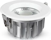 LED Spot - Inbouwspot - Vorin Baco - 20W - Warm Wit 3000K - Rond - Mat Wit - Aluminium