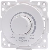 LED Dimmer - Aigi Jura - Inbouw - Rond - Kunststof - Enkel Knop - 3-100W - Wit - BES LED