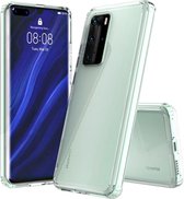 Voor Huawei P40 Pro krasbestendig TPU + acryl beschermhoes (transparant)