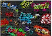 Fotobehang - Graffiti Wall 100x70cm - Vliesbehang