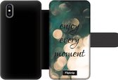 Wallet case - geschikt voor iPhone X - Enjoy Every Moment