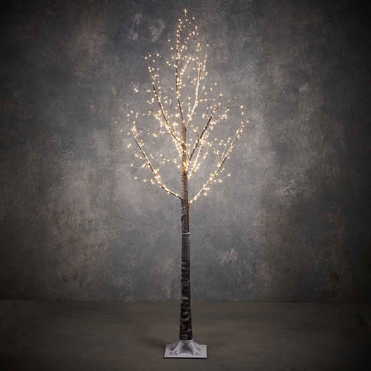 Luca Lighting Tree brown classic white - 600led - IP44 - timer - h180xd100cm