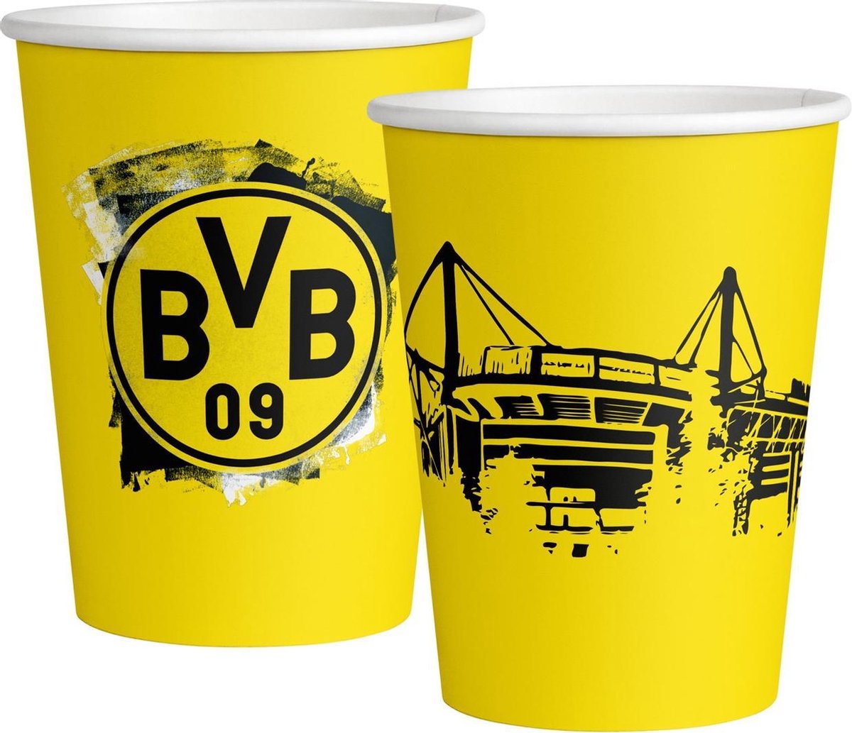 Amscan Feestbekers Bvb Dortmund 500 Ml Karton Geel 6 Stuks