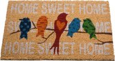 Gamberritos Deurmat Sweet Home Birds 40 X 60 Cm Kokosvezel Bruin