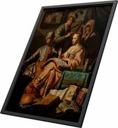 Poster in lijst - muscicerend gezelschap | Oude Meester - 80x120cm