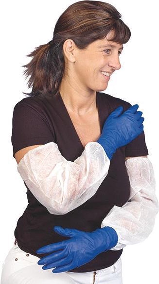 Goedkoopste Mediware Mouw beschermers non-woven materiaal wit 100 stuks