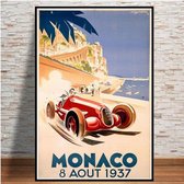 World Grand Prix Retro Poster 2 - 21x30cm Canvas - Multi-color