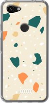 6F hoesje - geschikt voor Google Pixel 3a -  Transparant TPU Case - Terrazzo N°1 #ffffff