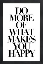 JUNIQE - Poster met houten lijst do more -13x18 /Zwart
