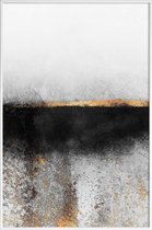 JUNIQE - Poster in kunststof lijst Soot and Gold -30x45 /Grijs & Wit