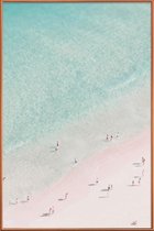 JUNIQE - Poster met kunststof lijst Beach Love -20x30 /Ivoor &