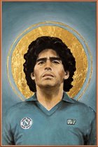 JUNIQE - Poster met kunststof lijst Football Icon - Diego Maradona