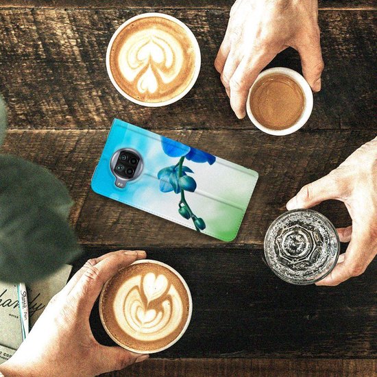 Étui support avec photo Xiaomi Mi 10T Lite Étui pour téléphone Orchid Blauw