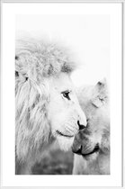 JUNIQE - Poster met kunststof lijst A Softer Side -60x90 /Grijs & Wit