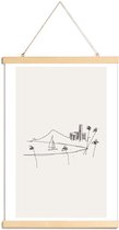JUNIQE - Posterhanger Hawaii -20x30 /Grijs & Ivoor