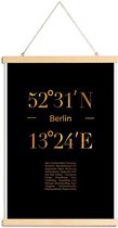 JUNIQE - Posterhanger Berlin Icons gouden -20x30 /Goud & Zwart