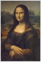 JUNIQE - Poster met kunststof lijst Da Vinci – Mona Lisa -20x30 /Bruin