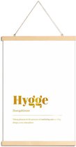 JUNIQE - Posterhanger Hygge gouden -20x30 /Goud & Wit
