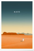JUNIQE - Poster Mars - retro -20x30 /Oranje