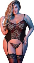 Merry Widow & G-Set - Black - Queen Size