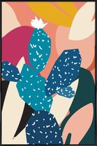 JUNIQE - Poster met kunststof lijst Cacti -13x18 /Bruin & Groen