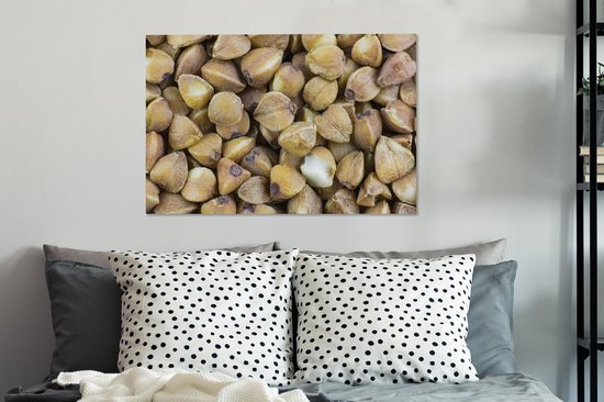 Gros plan de petits grains de sarrasin Toile 60x40 cm - Tirage photo sur toile (Décoration murale salon / chambre)