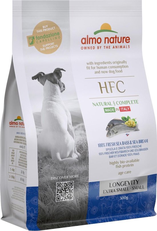 Bungalow lof Ontkennen Almo Nature - Hond HFC Longevity brokken voor kleine honden - zeebaars en  zeebrasem of... | bol.com