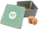 Pot à biscuits Vegan Vibes Square - Boîte de rangement 20x20x10 cm