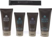 Molton Brown 4 Piece Gift Set: 2 X Coastal Cypress & Sea Fennel Shower Gel 30ml - White Sandalwood Body Lotion 50ml - White Sandalwood Body Wash 30ml