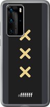 6F hoesje - geschikt voor Huawei P40 Pro -  Transparant TPU Case - Ajax Europees Uitshirt 2020-2021 #ffffff