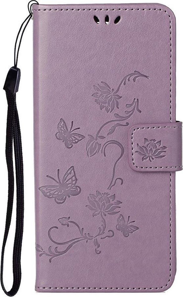 Nokia 5.4 Hoesje - Coverup Bloemen & Vlinders Book Case - Paars