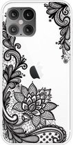 GadgetBay TPU henna bloemen hoesje voor iPhone 12 Pro Max - transparant