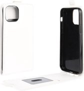 GadgetBay Flip case kunstleer hoesje voor iPhone 12 en iPhone 12 Pro - wit