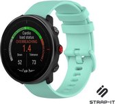 Siliconen Smartwatch bandje - Geschikt voor  Polar Vantage M / M2 siliconen bandje - aqua - Strap-it Horlogeband / Polsband / Armband