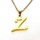 Ketting alfabet Z - Goud