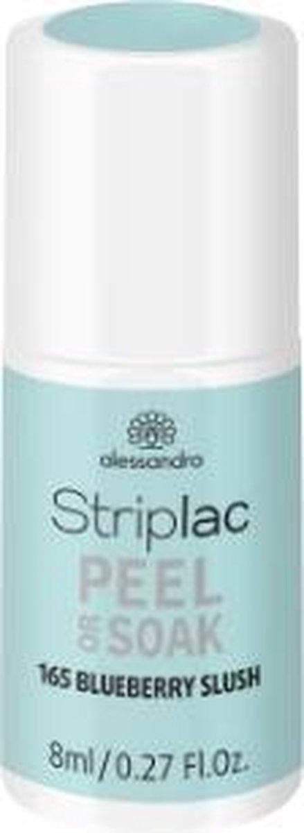 Goedkoopste alessandro Striplac Peel or Soak Blueberry Slush nagel gel coat 8 ml Blauw