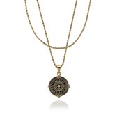 Croyez Jewelry | Medaillon Gold Layerup | Rope / 65cm / 65cm
