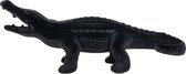Decoratie krokodil zwart fluweel (r-000SP39742)