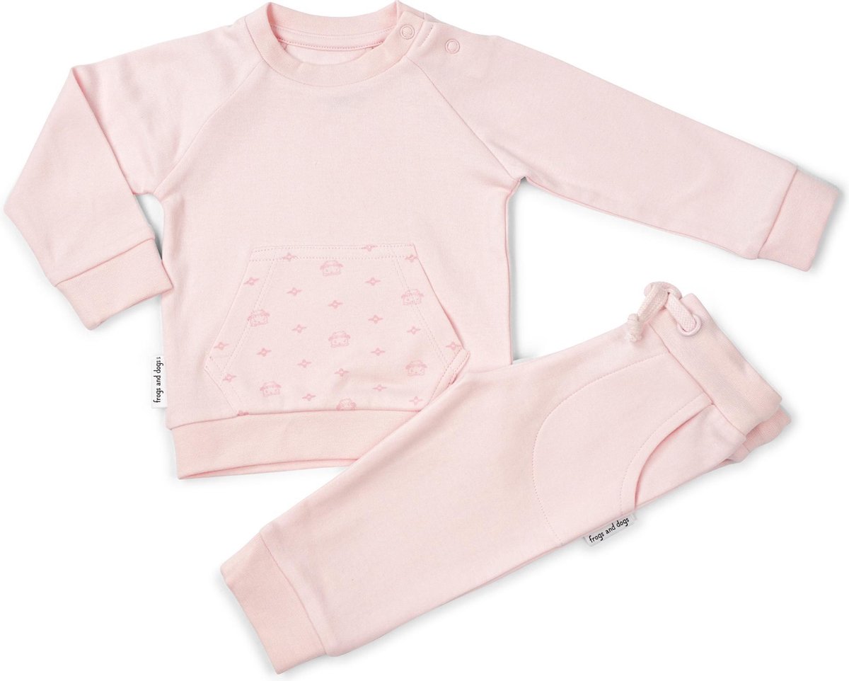 Frogs and Dogs - Joggingpakje Basic - Roze - Maat 50 - Meisjes