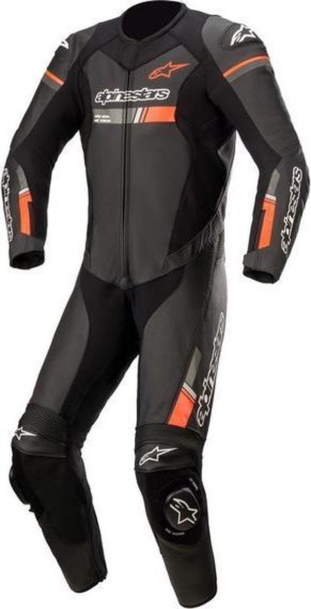 Alpinestars Gp Force Chaser 1-Delig Pak Zwart Rood Fluo - Maat 56 - Racepak