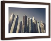 Foto in frame , Moderne Architectuur in Dubai ,120x80cm , Multikleur , wanddecoratie