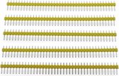 Let op type!! 5 stuks 40-pins 2 54 mm afgescheiden rechte mannelijke PCB Header(Yellow)