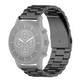 22mm stalen polsband horlogeband voor Fossil Hybrid Smartwatch HR, mannelijke Gen 4 Explorist HR / mannelijke sport (zwart)
