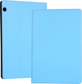 Universal Spring Texture TPU beschermhoes voor Huawei MediaPad T5, met houder (hemelsblauw)